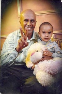 Eskinder Nega with his Son Nafkot