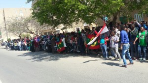 Ethiopian Protestors infront of UNHCR office in Cairo