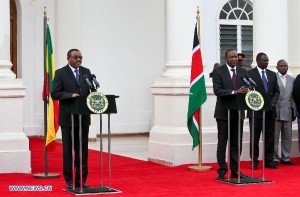 Kenya and Ethiopia leaders press briefing in Nairobi mid June 2016