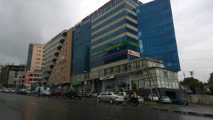 One of the recently built complexes in Addis, Churchill Road -Wazema