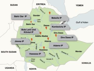 Existing and future Industrial Parks in Ethiopia